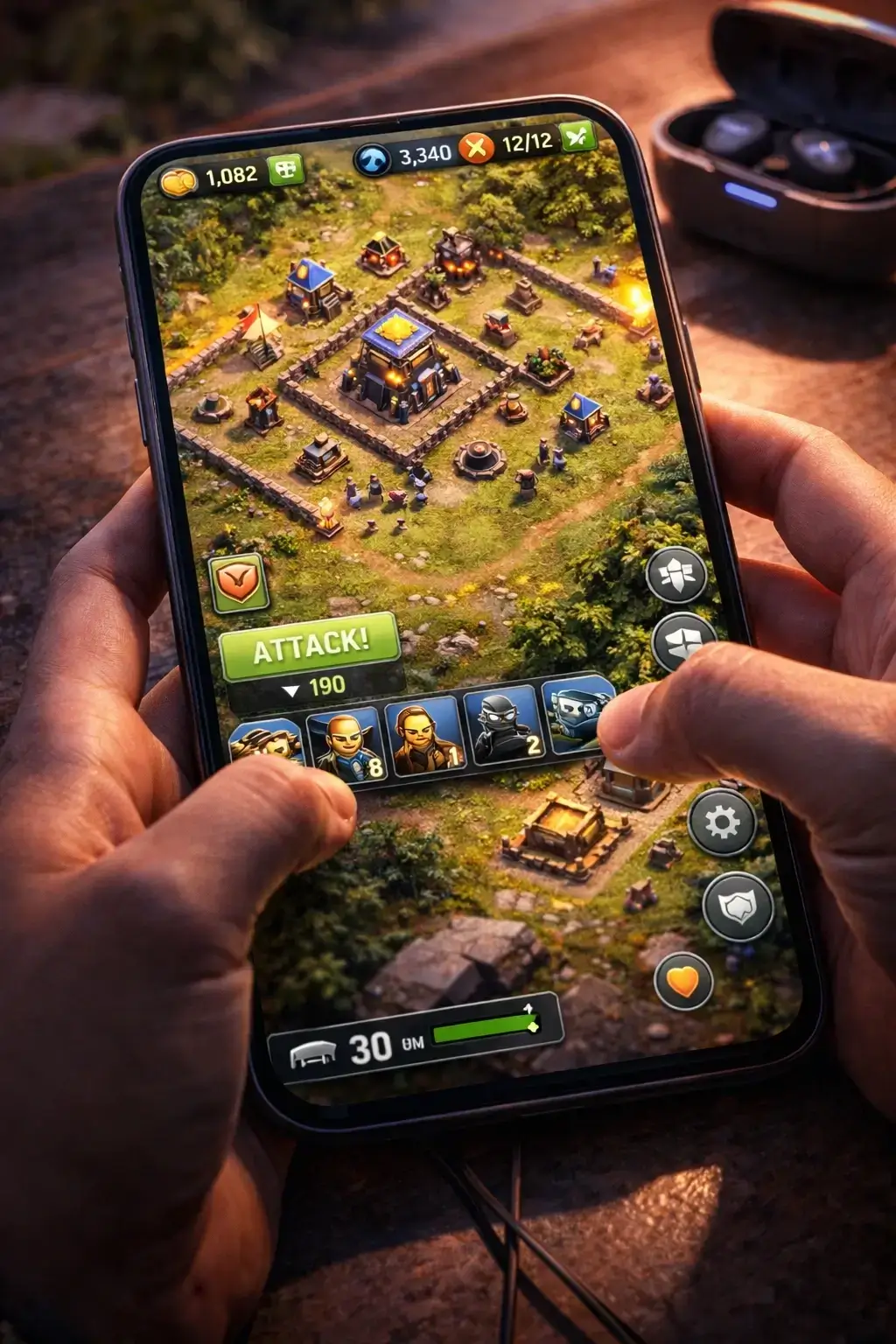 Mobile gameplay UI